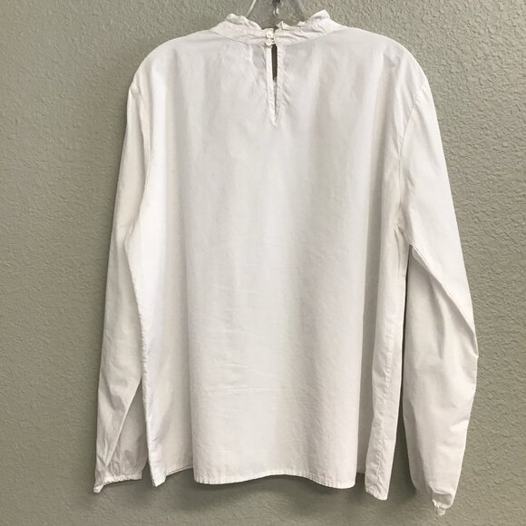 VELVET Graham & Spencer White Pintuck Blouse High Neck Women’s Size XL - Picture 6 of 10